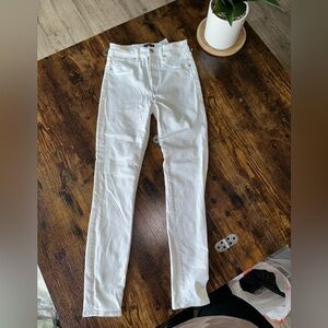 Abercrombie White‎ High-Waisted Jeans